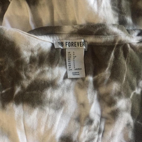 FOREVER 21 IVORY OLIVE TIE DYE MUSCLE TANK TOP S - Picture 7 of 12